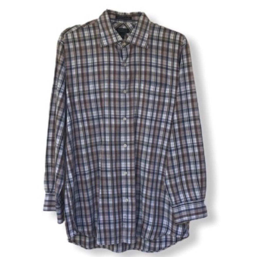 Men’s Harold Powell Long Sleeve Plaid Polo Shirt